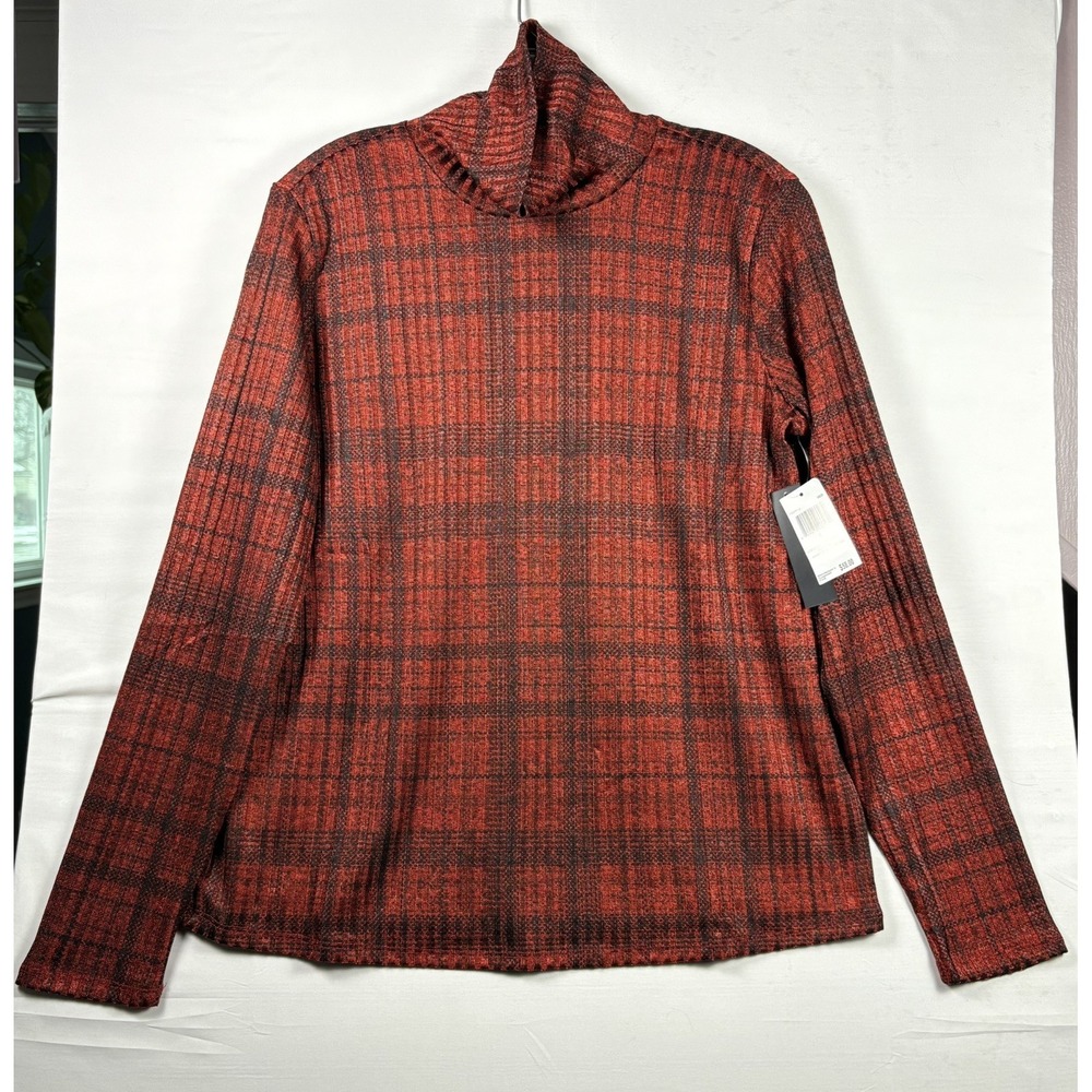 Premise Womens Red/Black Turtleneck long sleeve‎ Large NWT